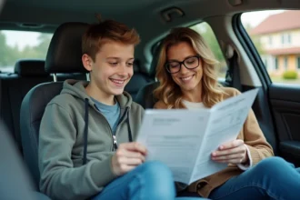 Jeune conducteur s'initiant à la conduite accompagnée à 15 ans